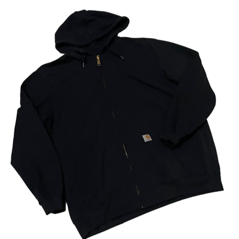 Carhartt Jacket Mens XL Blue Long Sleeve Hood Full Zip Cotton Outdoor 2310